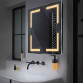 Espejo LED Cuadrado | Control por interruptor de pared | Luz blanca cálida - Reyze Seria Salono Model 2